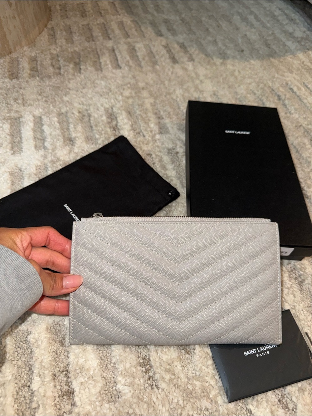 Saint Laurent Grey Pouch - Picture 8 of 8